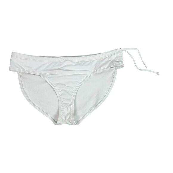 Athleta Side Tie Bikini Bottom Large Wide Band 210817 White - Picture 2 of 7